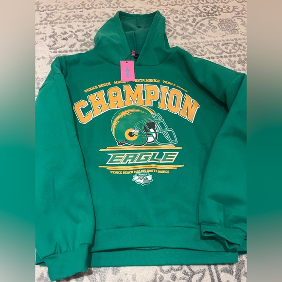 (edikted) Green, La Champion Oversized Hoodie - Picture 2 of 3